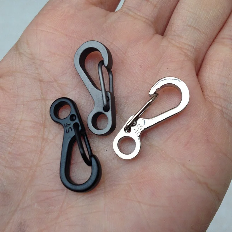 Heavy Duty EDC Carabiner Clip, Spring Snap Hook Keychain for Backpack, Camping Gear and Outdoor Utility