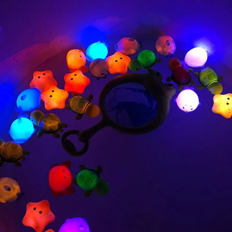 Baby Bath Toy LED Light Up Floating Animal Water Toy