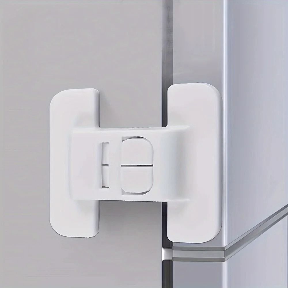 4pcs Refrigerator Door Safety Buckle Universal Drawer Lock Child Proof Protection with Double Buckle Design