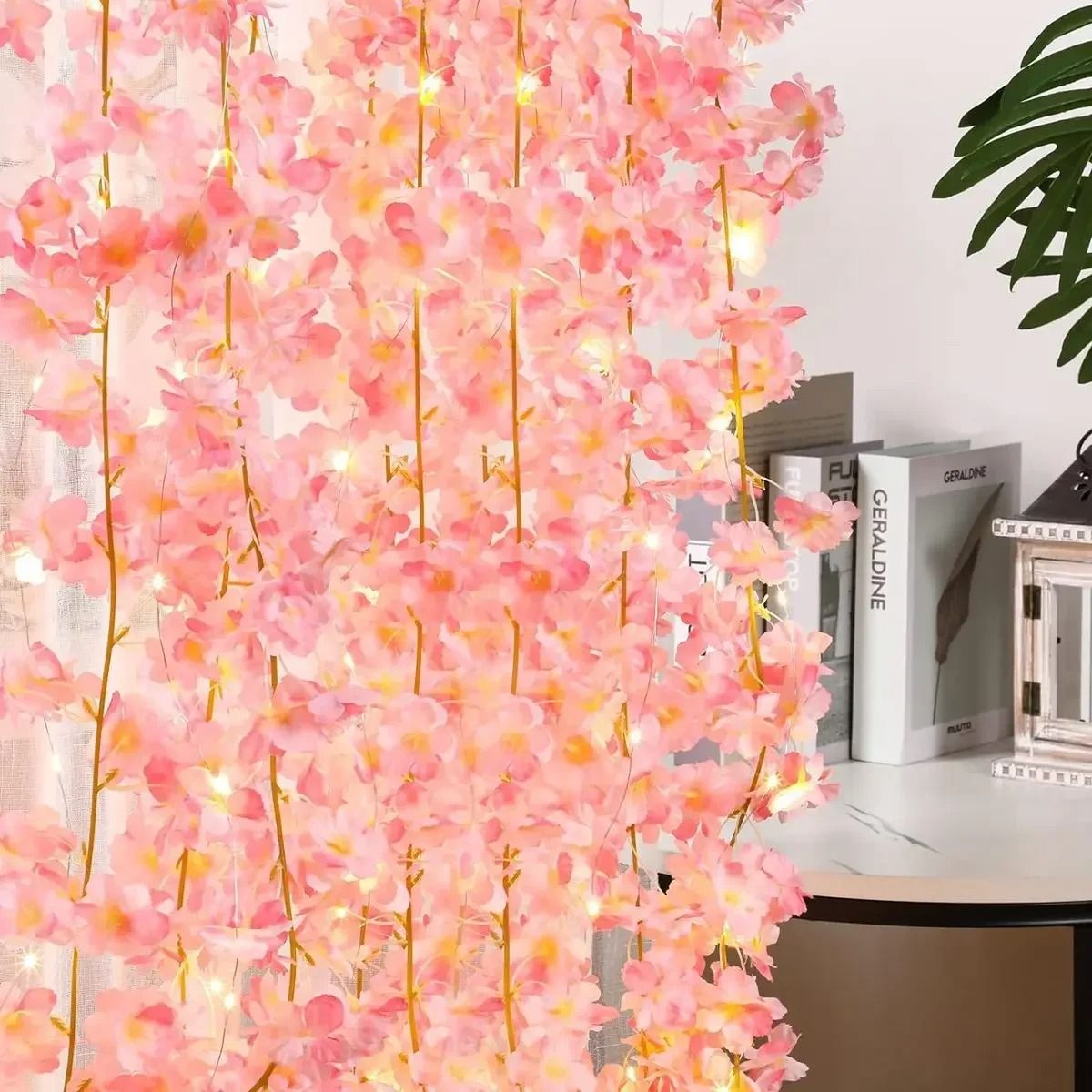 Cherry Blossom String Light Garland with 20 LED Flower Vines
