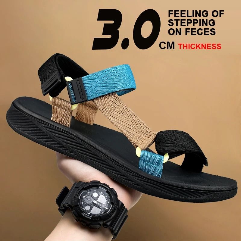 Mens Outdoor Gladiator Sandals with Arch Support and Yoga Mat Insole