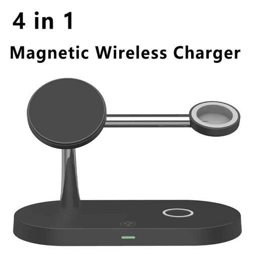 3-in-1 MagSafe Magnetic Wireless Charging Stand – Fast Charging Station for iPhone, Apple Watch AirPods
