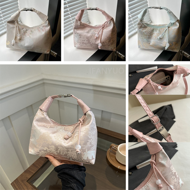 Embroidered Handbag Elegant Crossbody Shoulder Bag for Women