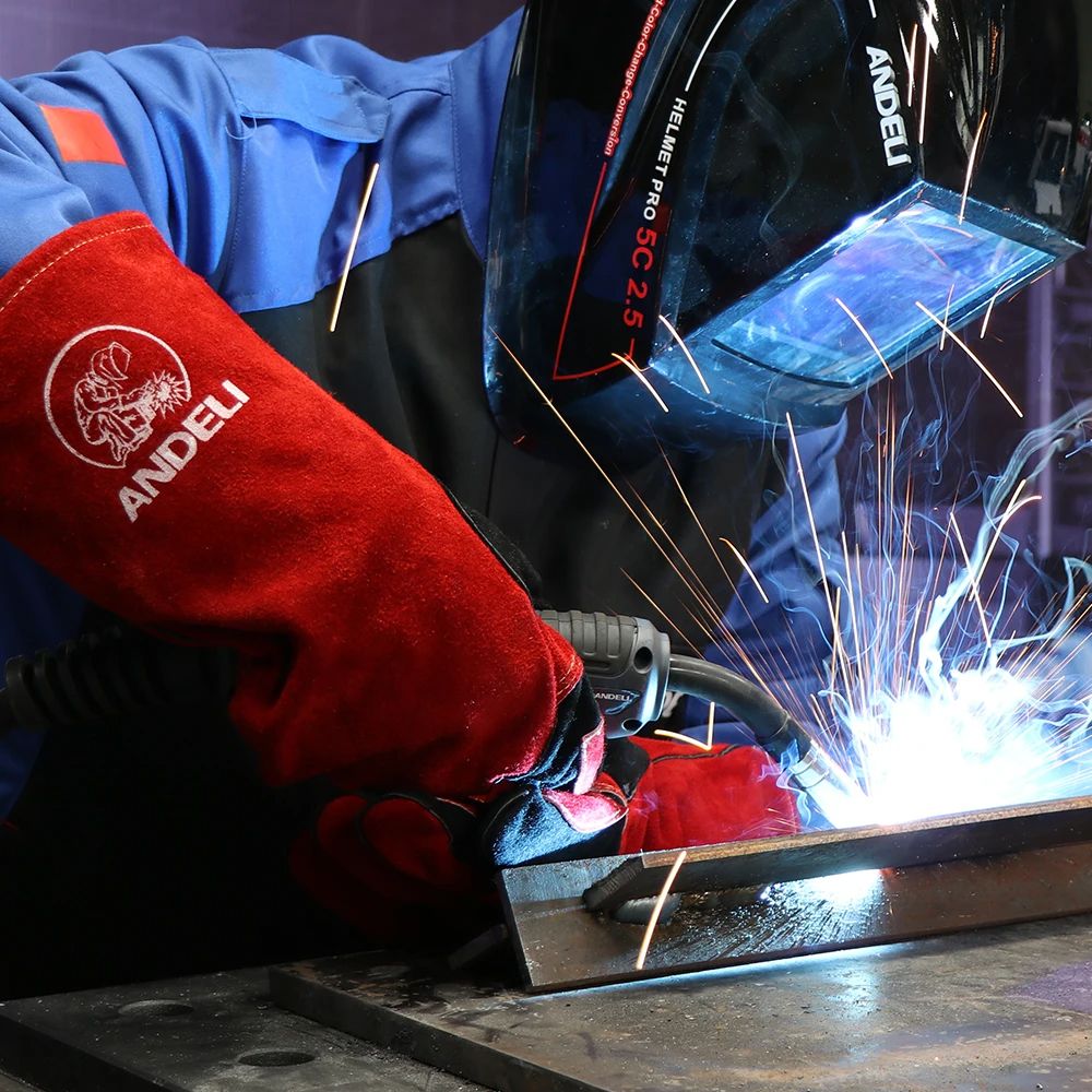 ANDELI Heat Resistant Welding Gloves, Durable Multifunctional Protective Gloves for Welding, Grilling, Industrial Work