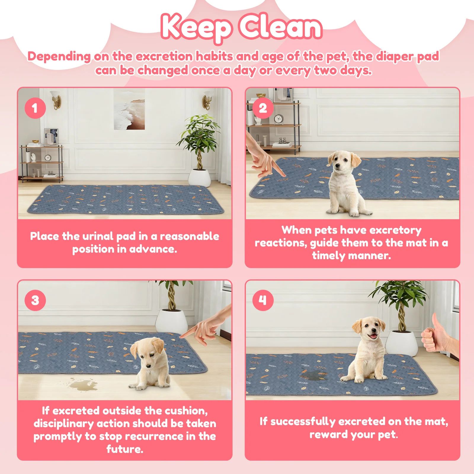 Washable Pet Cage Liner Mat
