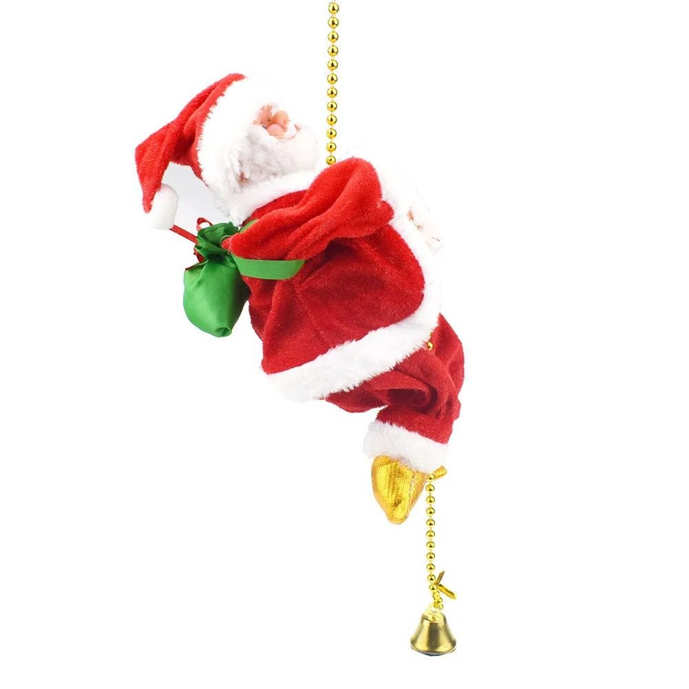 Electric Climbing Santa Claus Toy for Christmas Decor