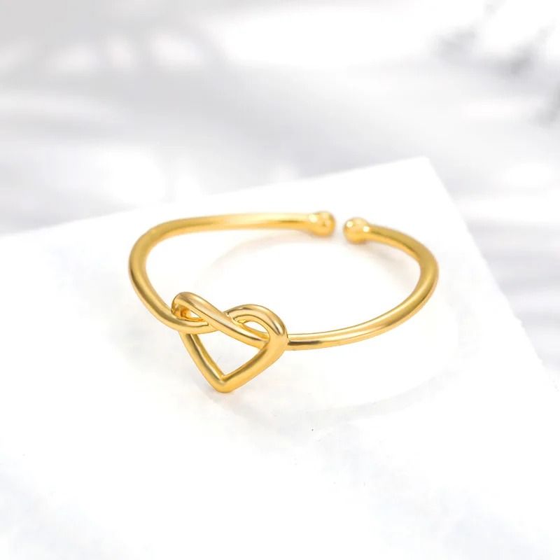 Stainless Steel Heart Couple Ring