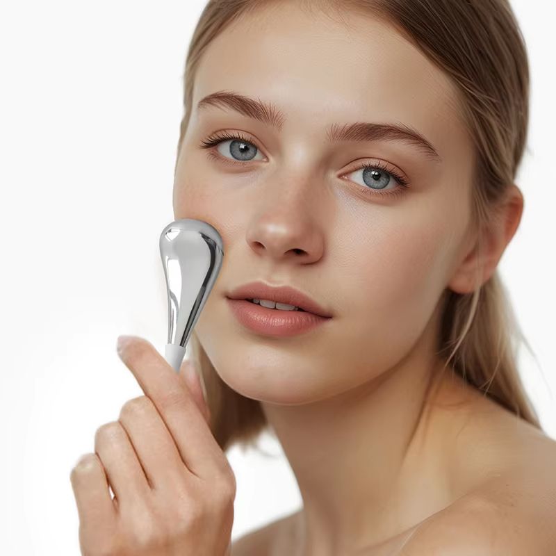 Stainless Steel Ice Globes for Face & Eyes - Cryo Cooling Beauty Rollers for Puffiness, Wrinkles & Skin Revitalization