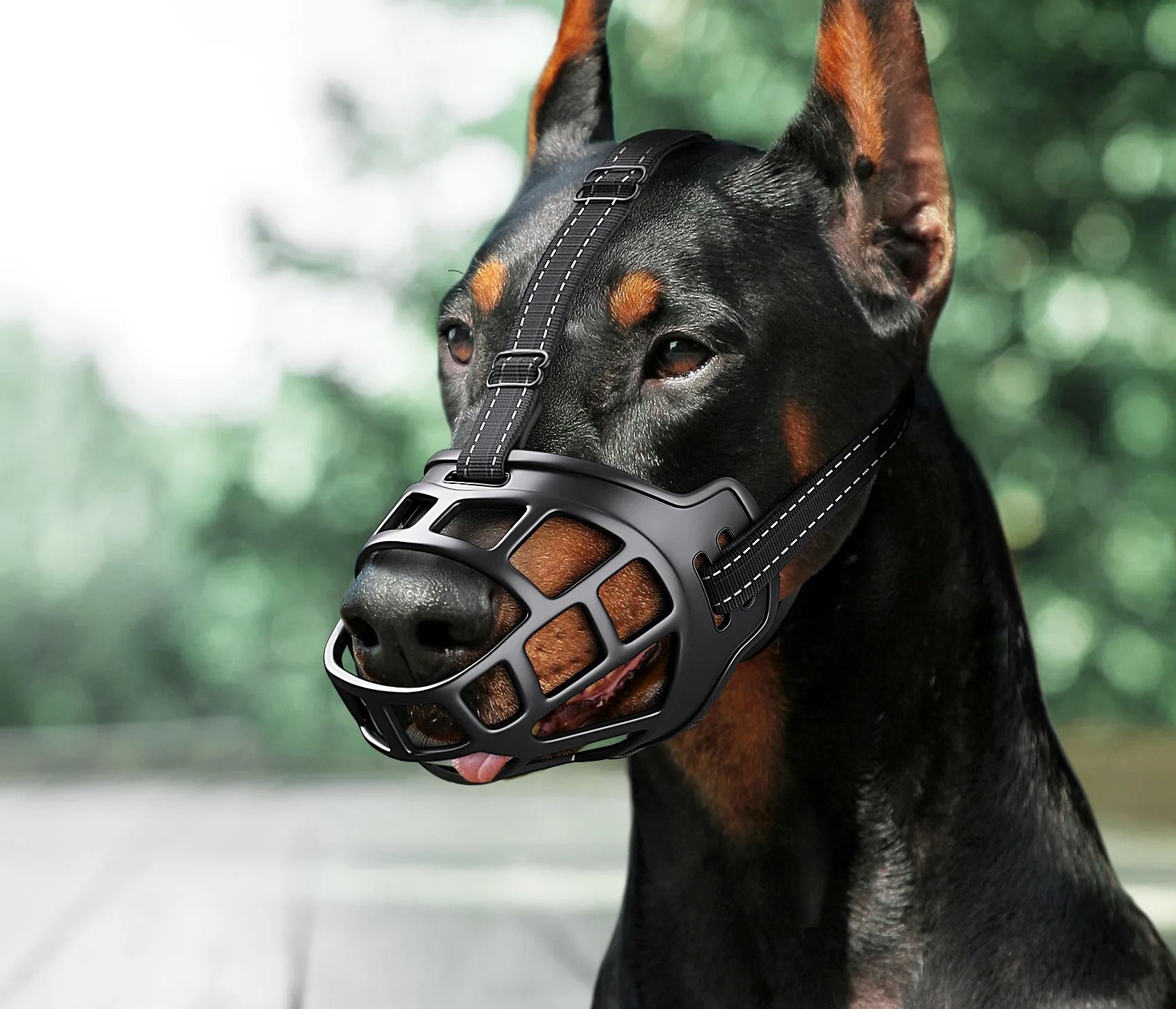 Adjustable Reflective Breathable Dog Muzzle