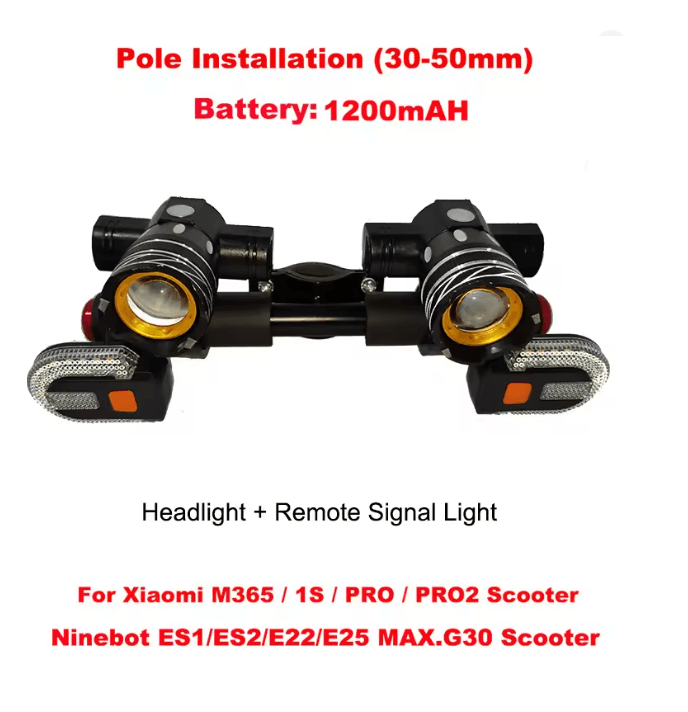 LED USB Rechargeable Scooter Headlight