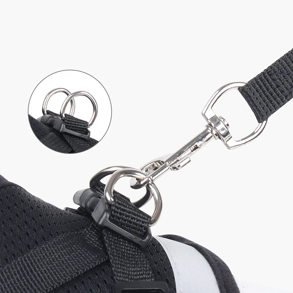 Reflective Adjustable Cat Harness Leash Set Mesh Vest Escape Proof Puppy Dog Collar
