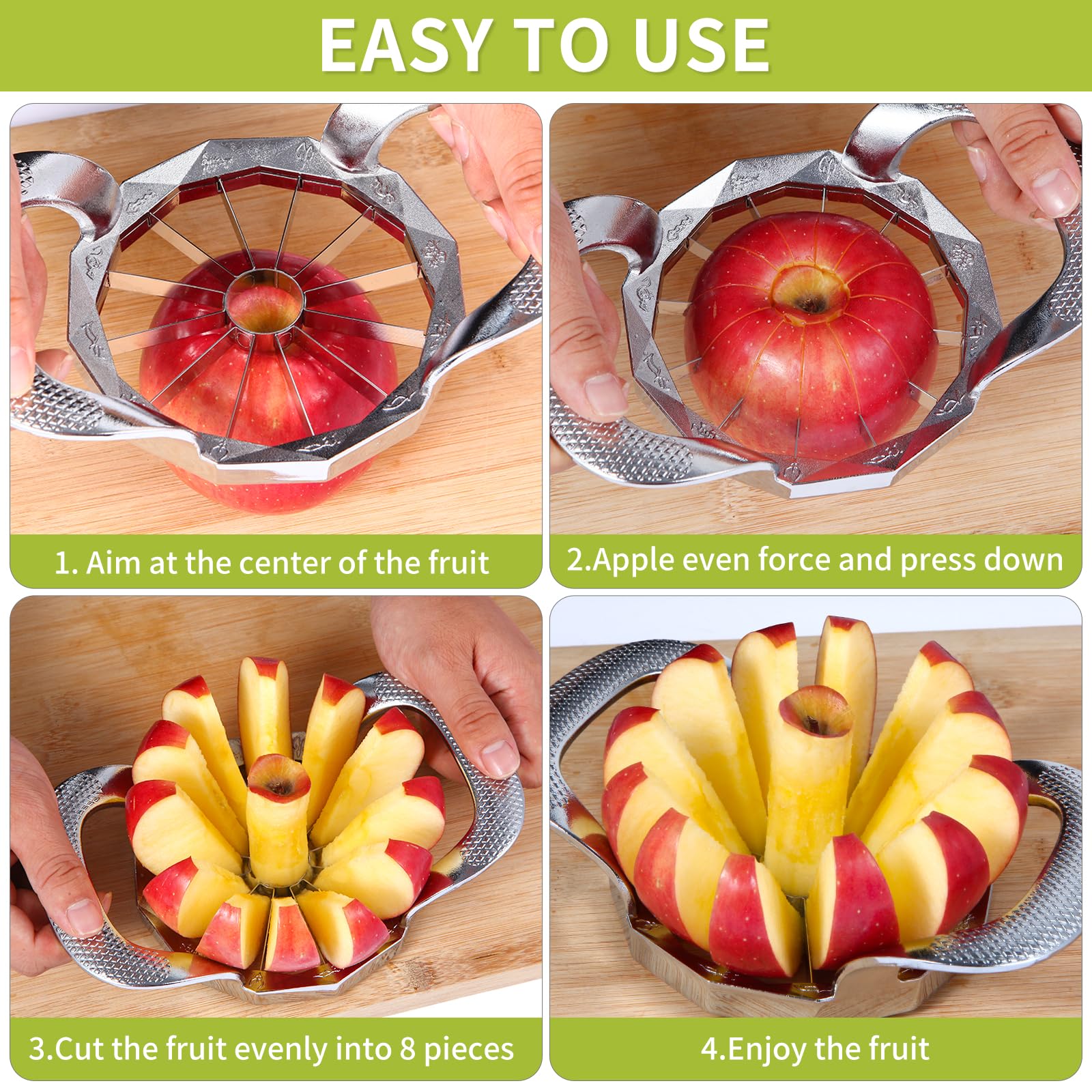 Sharp Apple Cutter and Divider, Heavy Duty Fruit Cutter Kitchen Tools