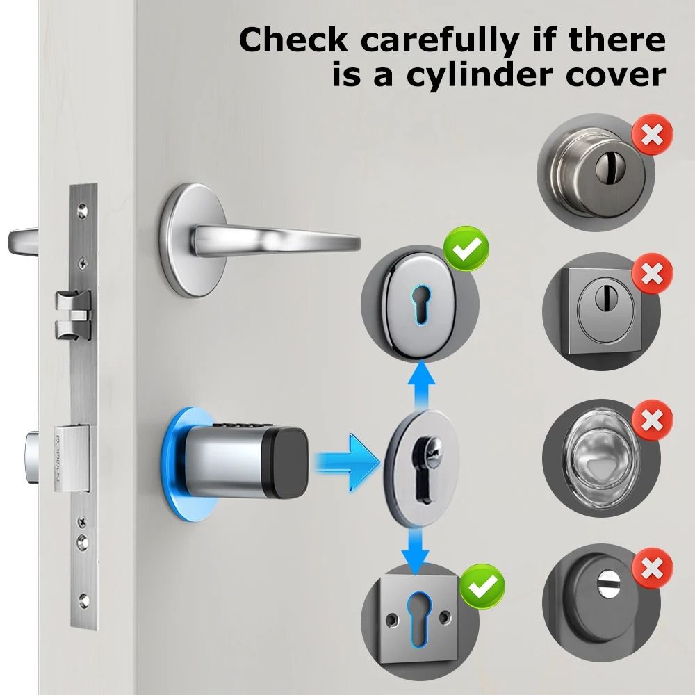 Raykube V1 Smart Cylinder Lock Tuya BLE Fingerprint