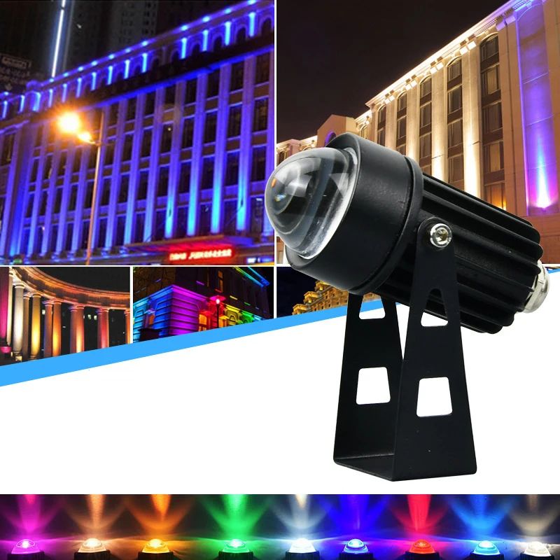 LumaBeam 3W RGB Outdoor LED Wall Spotlight – IP66 Waterproof Landscape Garden Light