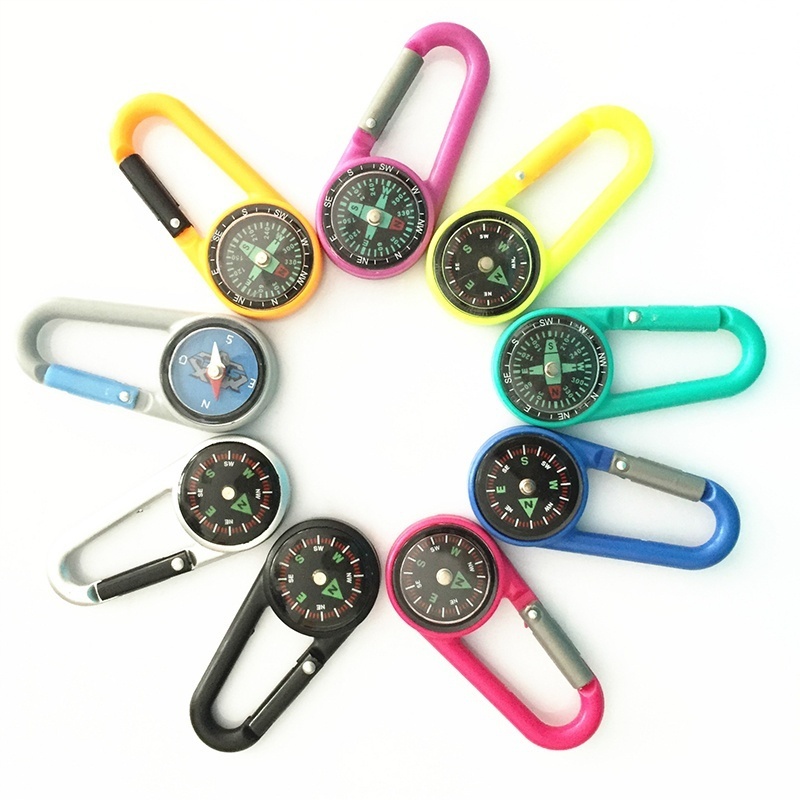 Multifunctional Smart Hiking Keychain with Compass & Thermometer