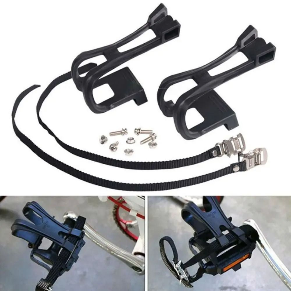 MTB Pedal Harness Set | High-Fidelity Toe Clip Strap Belts & Integrated Bicycle Shoe Casing