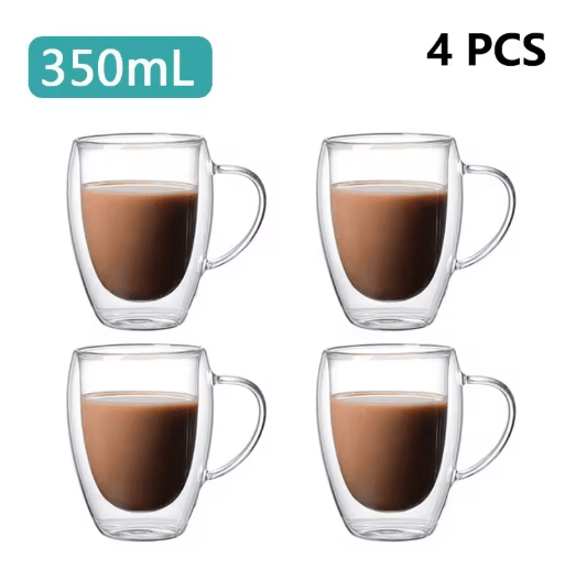 Transparent Heat-Resistant Glass Tumbler Creative Coffee Whiskey and Cocktail Mug