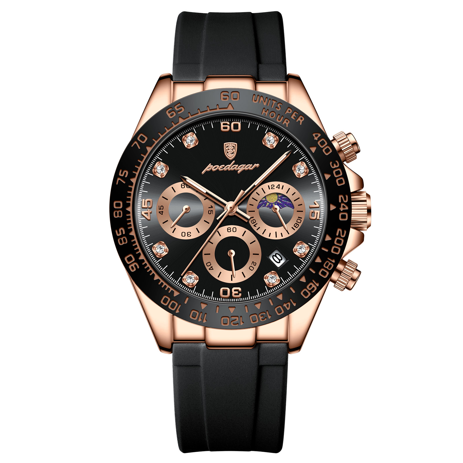 Luxury Chronograph Men Wristwatch, High Quality Quartz Man Watch, Waterproof Luminous Military Men Watches