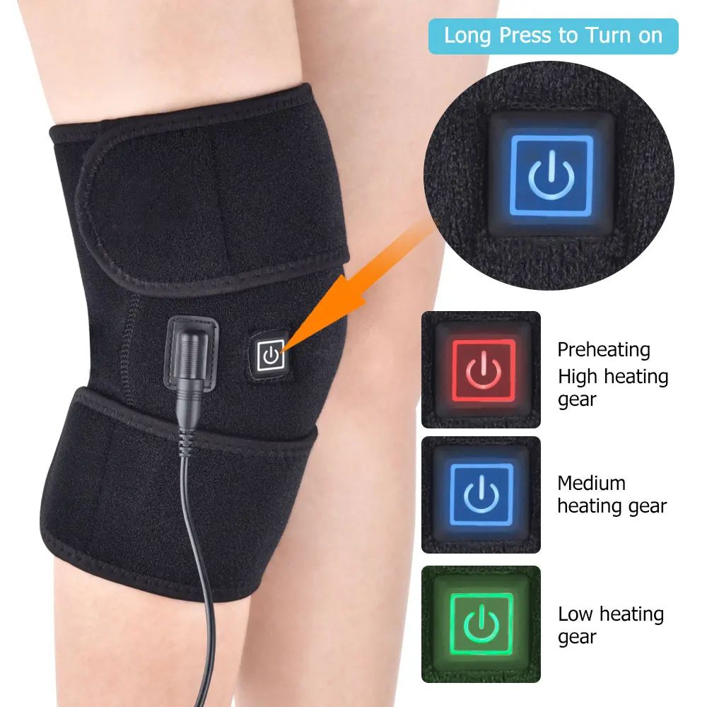 Electric Knee Massager Heating Therapy Pad for Leg Recovery and Comfort