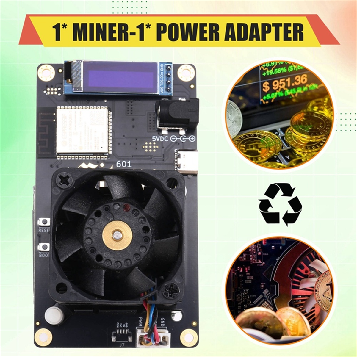 Solo Mine BTC Efficiently, Bitaxe Gamma 601 1.2TH/S Miner | Ultra-Low 18-22W