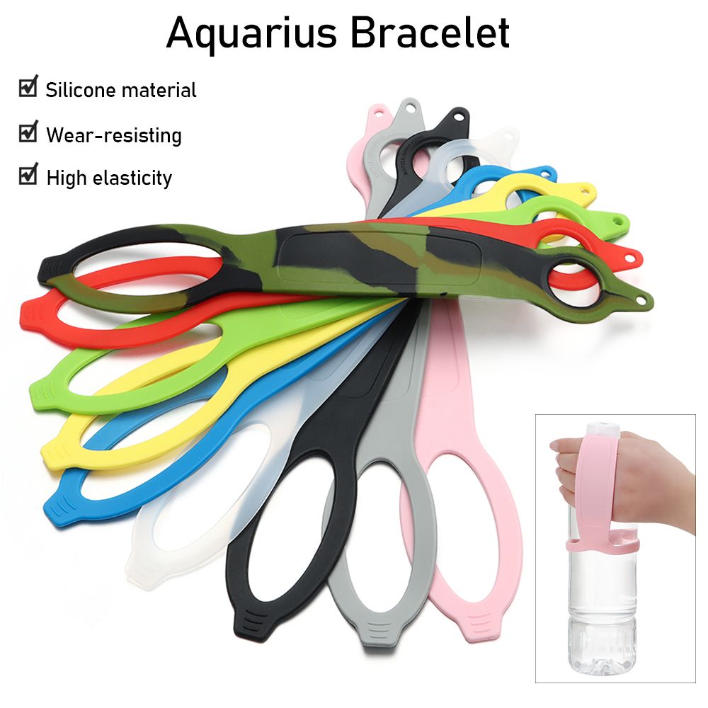 Outdoor Quickdraw Carabiner Silicone Water Bottle Belt Holder, Hanger for Hiking, Camping, Safety