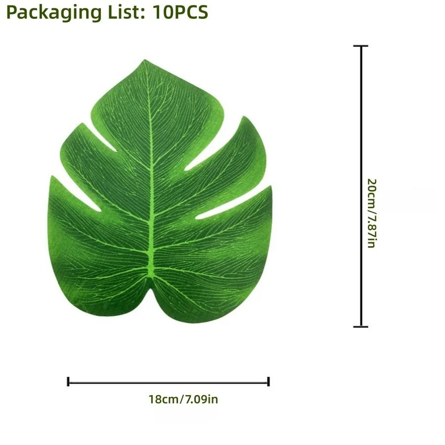 Tropical Palm Leaves Set – 10-Piece Artificial Safari Foliage