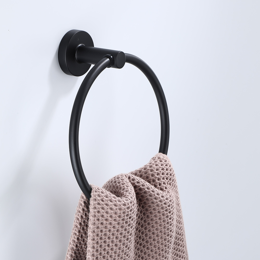 Stainless Steel Bathroom Towel Ring Modern Round Hand Towel Holder