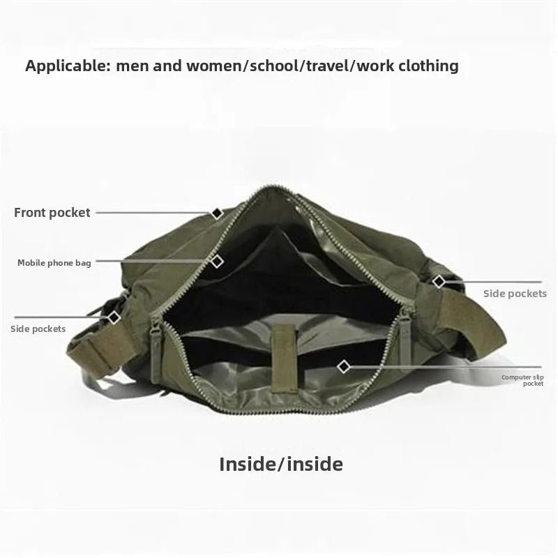 Thickened Casual Messenger Bag Large Capacity Laptop Shoulder Bag