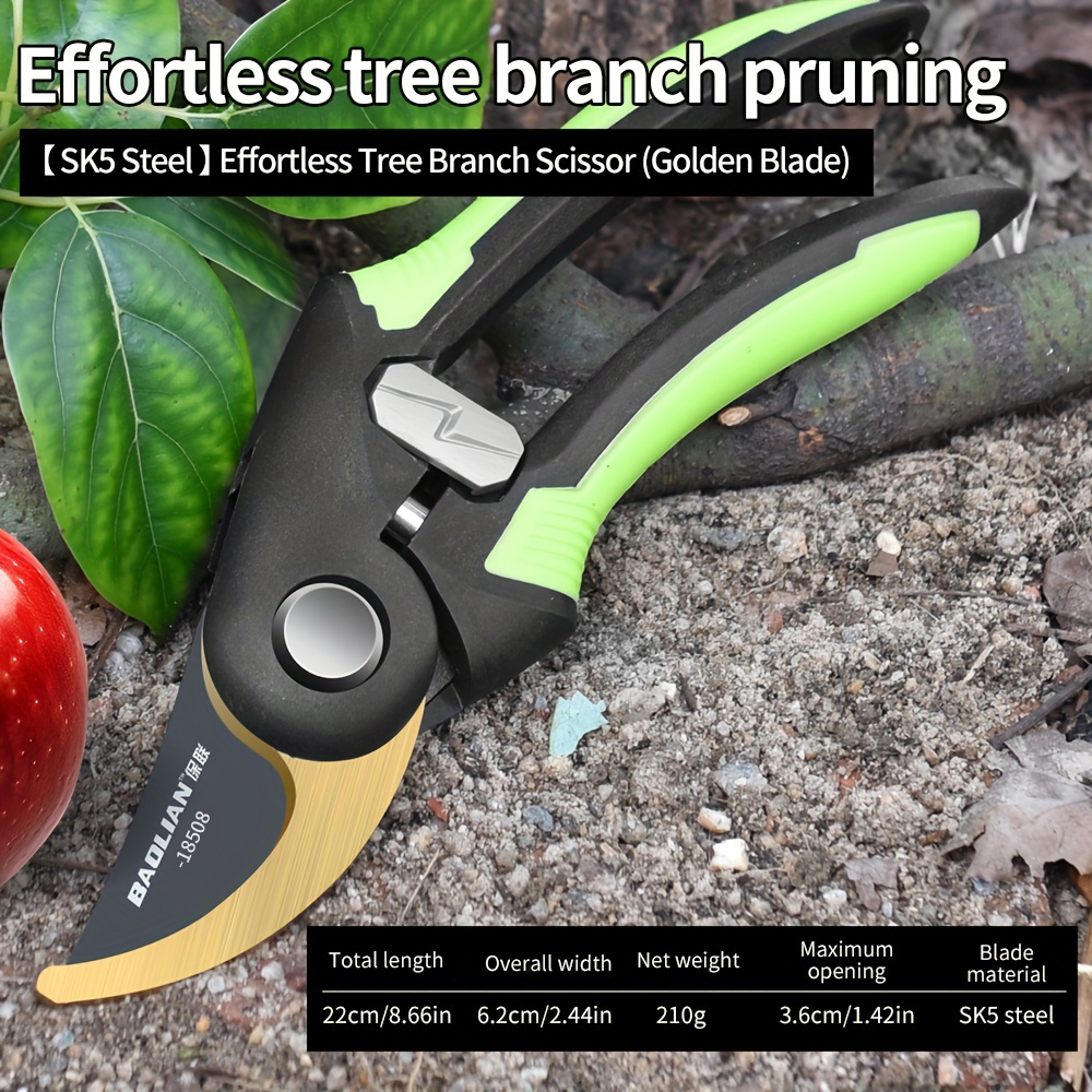 Professional Garden Trimming Tool, Sharp Heavy-Duty Manual Trimmer, Durable Plant Pruning Scissors