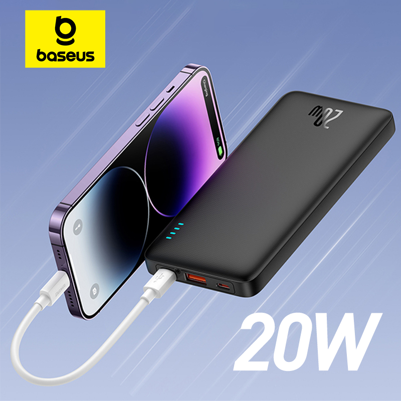 Baseus Airpow 20W Power Bank, Fast Charge, Powerbank for iPhone Xiaomi Batteries