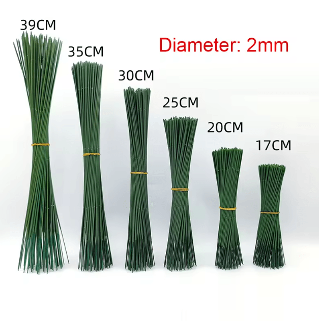 Artificial Flower Stems Plastic Rod Set for DIY Wedding Decor & Floral Crafts