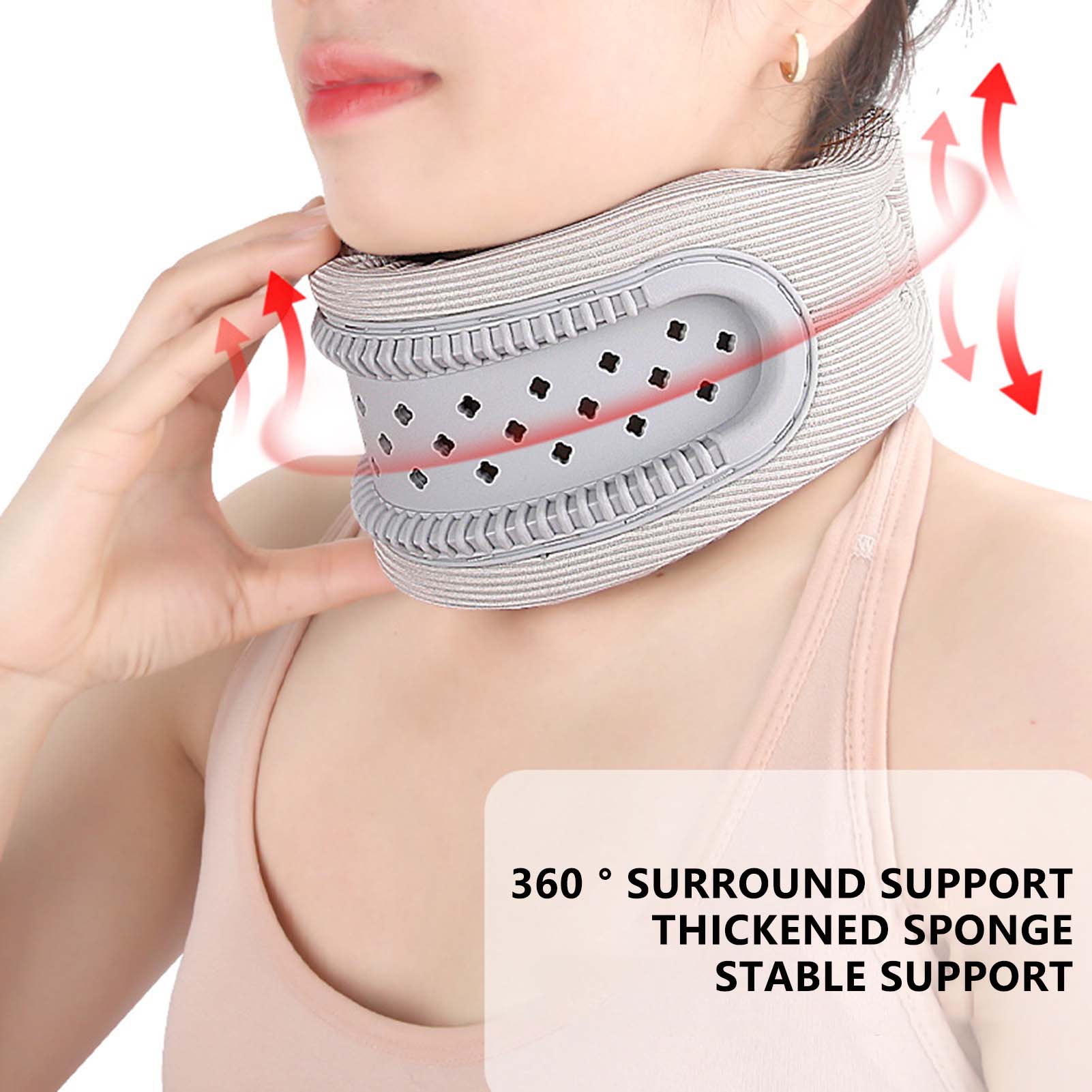 Soft Foam Neck Brace Protector Spine Stabilizing Collar for Neck Support & Pressure Relief
