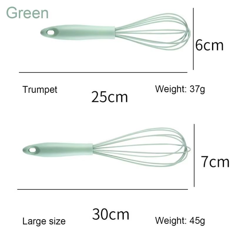 Manual Egg Beater – Handheld Silicone with High-Quality Stainless Steel Wire, High-Temperature Resistant