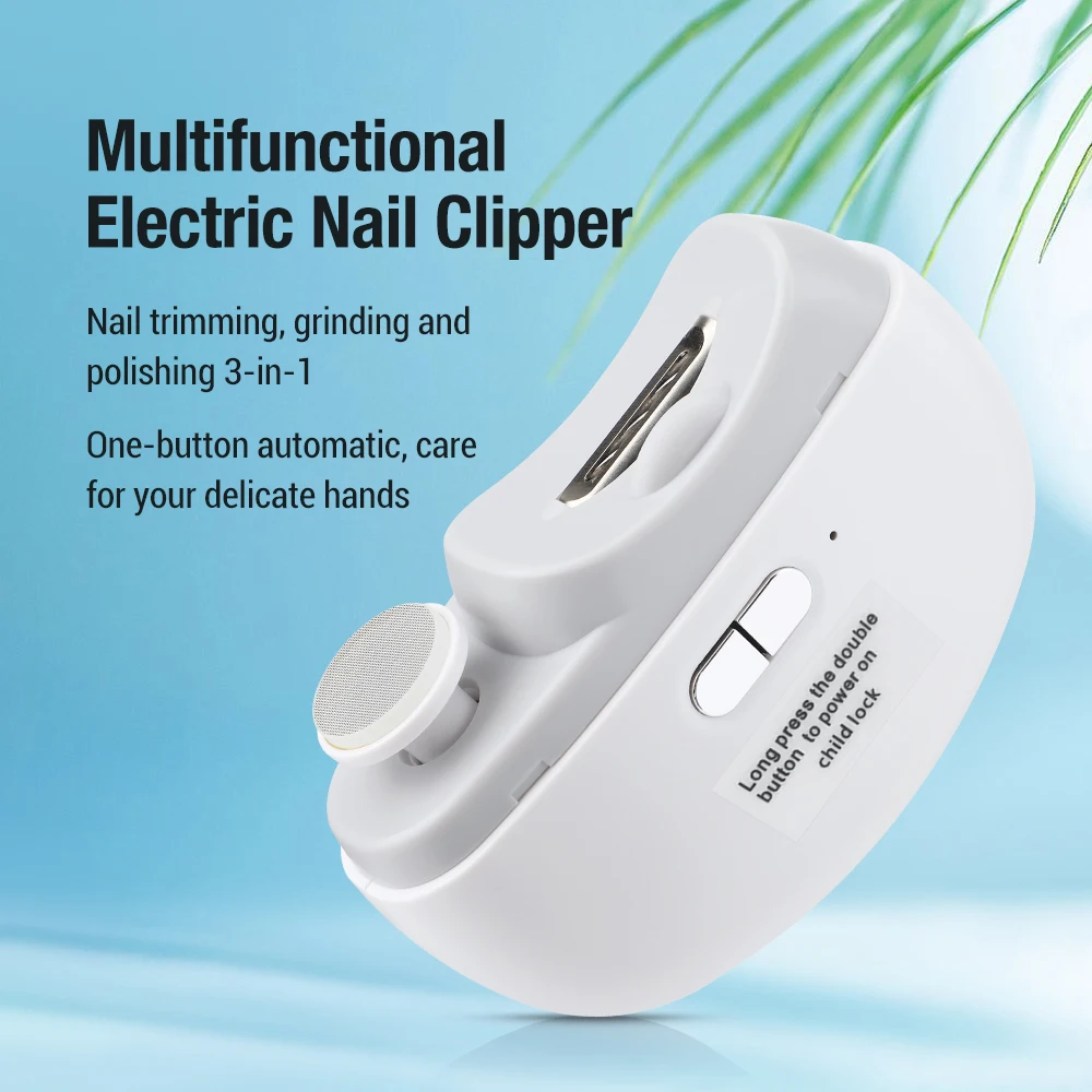 Electric Nail Clipper with Grinder and Polisher for Safe, Smooth Nail Care