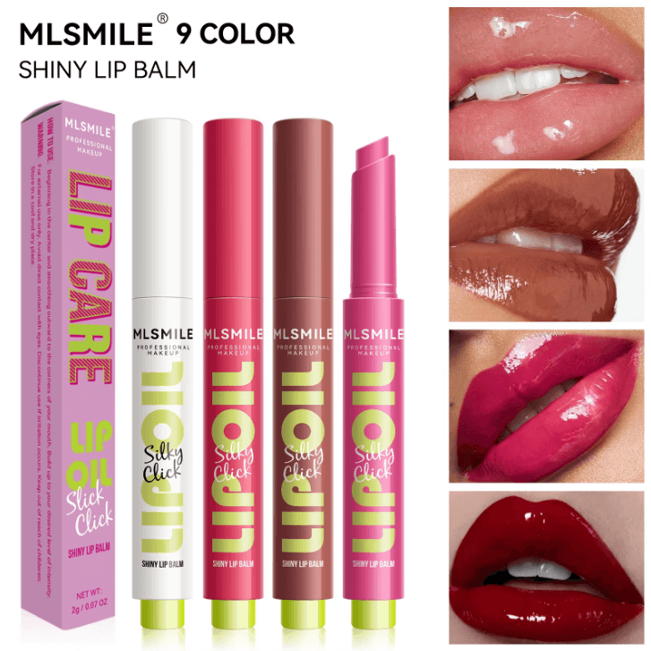 MLSMILE Silky Click Hydrating Lip Gloss – Mirror Shine Press Lip Balm Gloss for Smooth, Radiant Lips
