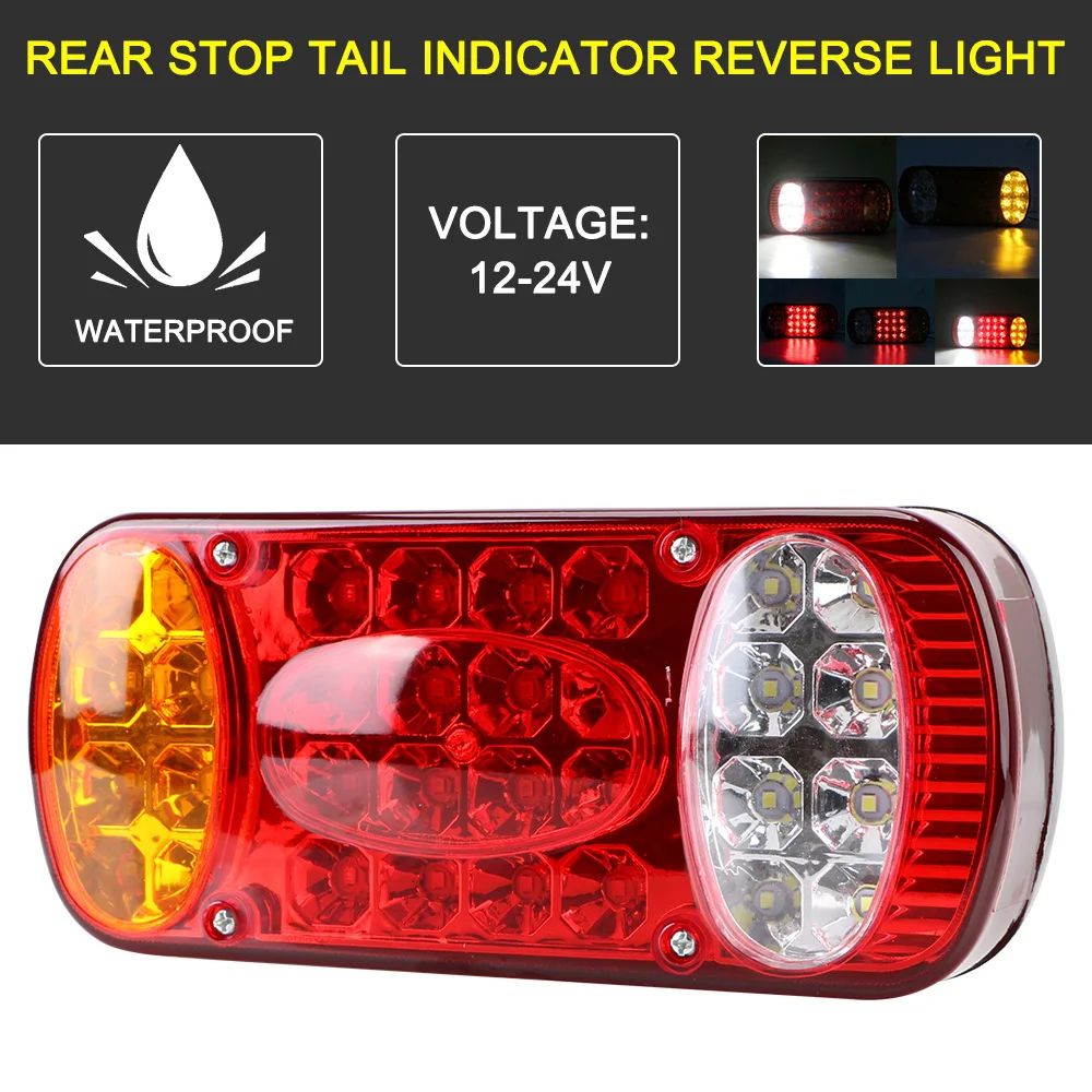 Heavy-Duty LED Trailer Tail Light Kit – 12V/24V Waterproof Truck Brake & Turn Signal Lights