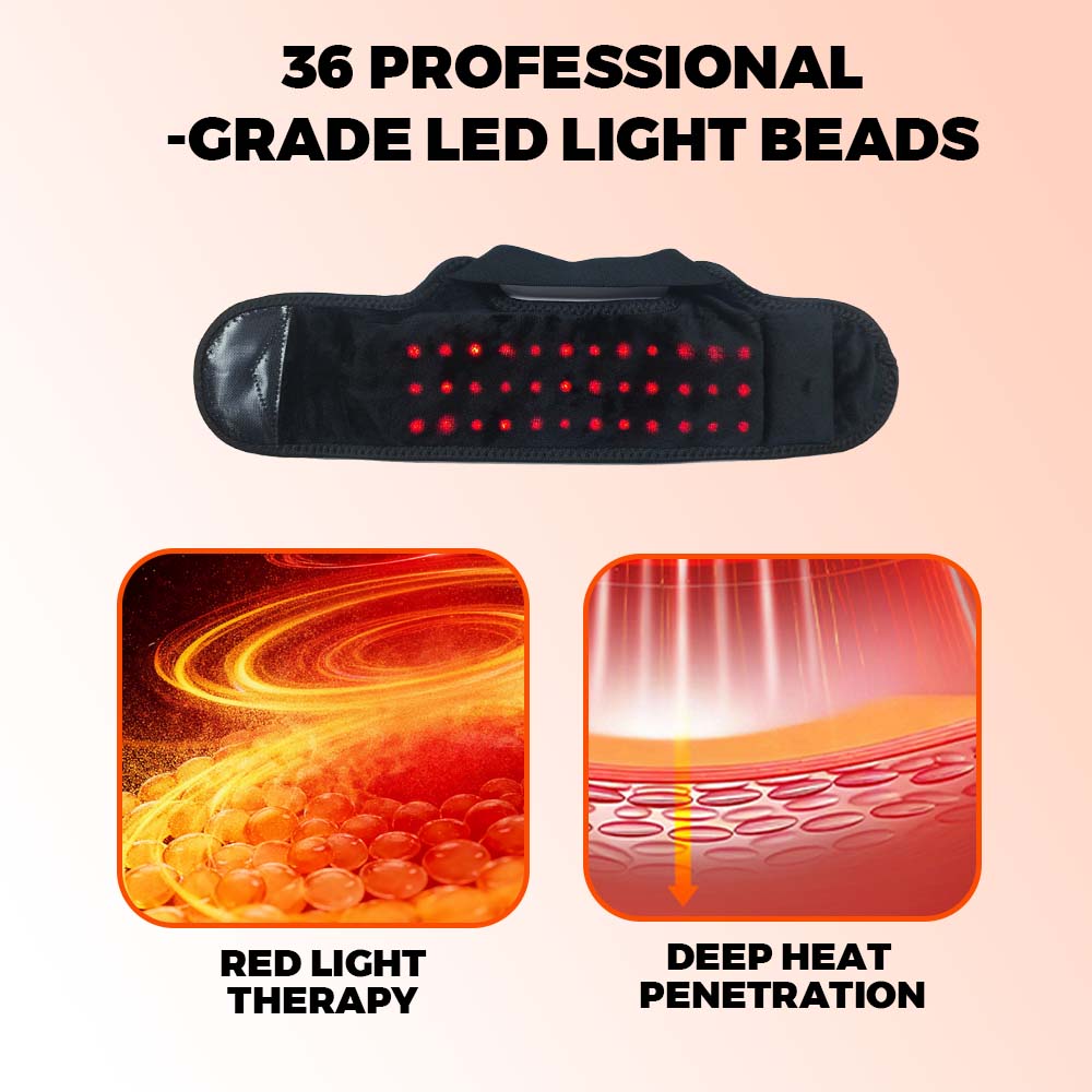 Vibration Ankle Massager, LED Beads, 3 Gears Hot Compress, Infrared Heating Foot Warmer Brace Wrap