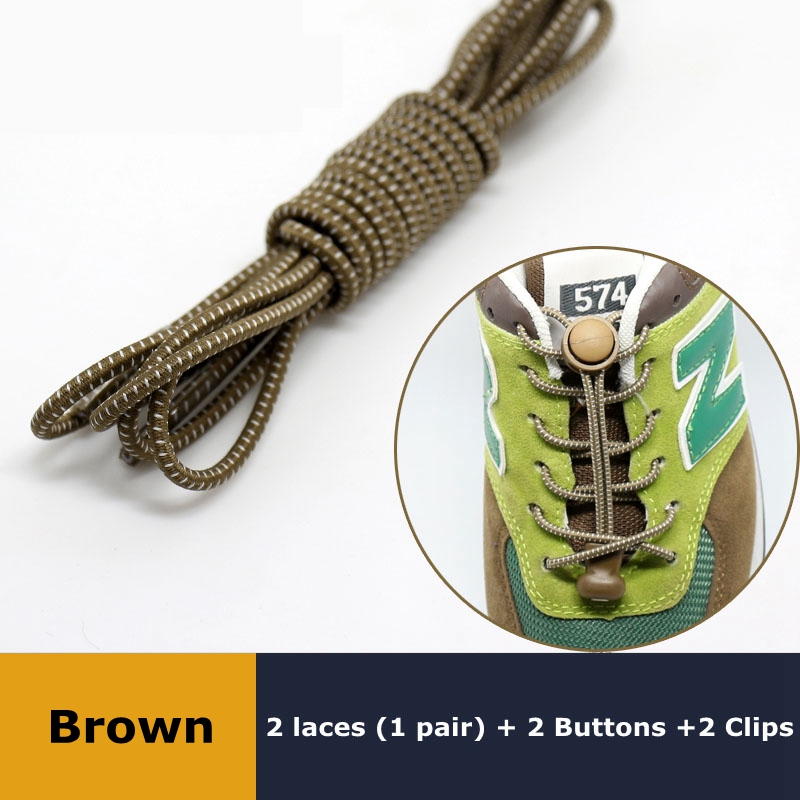Elastic No Tie Shoelaces, Quick Rubber, Sneakers, Lazy Laces, Round Shoestrings, Stretching Lock
