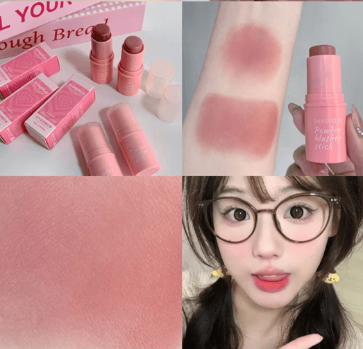 SHAQINUO Energizing Blush Stick Natural Matte Cream Glow