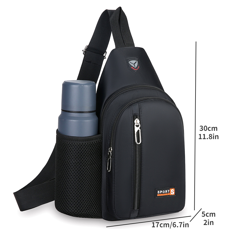 Unisex Crossbody Bag, Fashion Breast Bag with Large Capacity | Travel Shoulder Bag for Men & Women, Casual & Functional