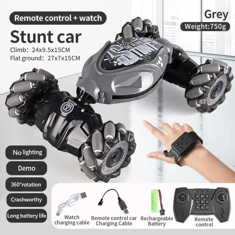 4WD Stunt RC Car Gesture Induction Twist Climbing LED Lights