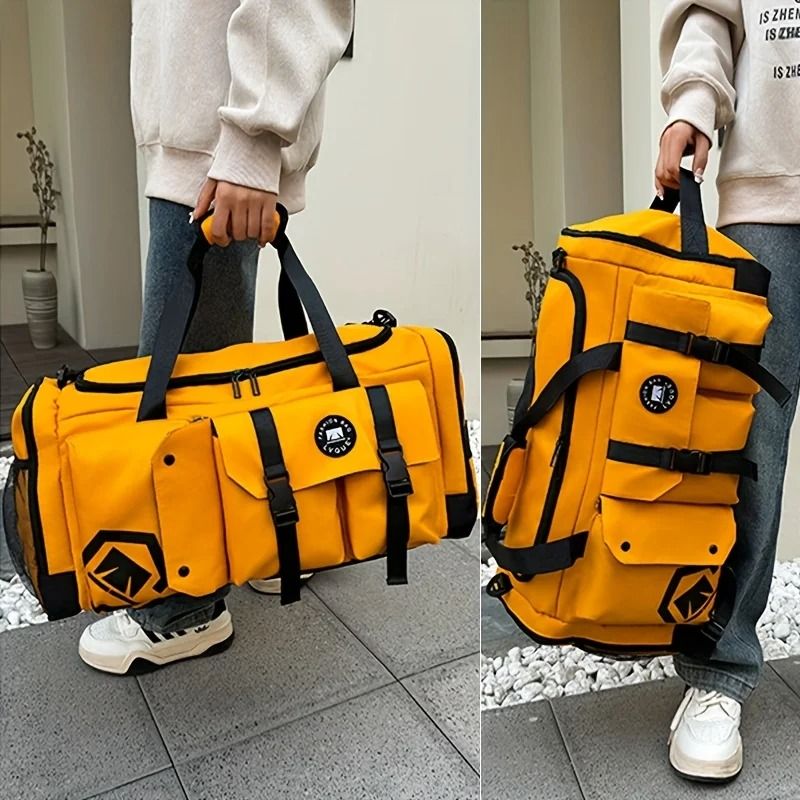 Large Travel Backpack Wet Dry Separation Gym Backpack with Shoe Compartment