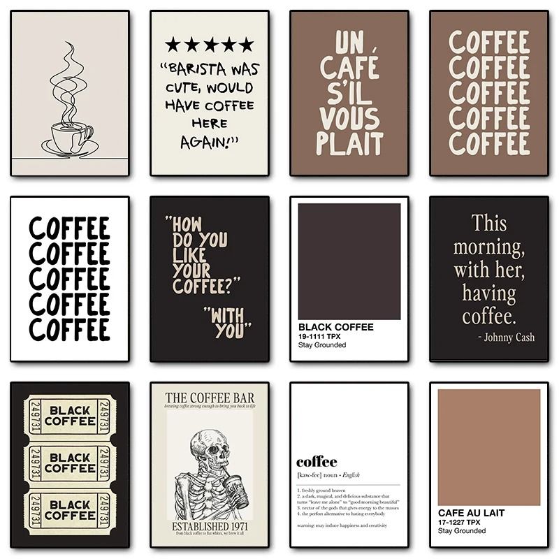 Caffeinated Narrative Canvas – High-Definition Skeleton Line Art Architectural Art