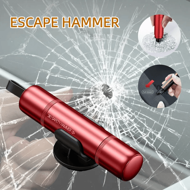 2 in 1 Car Escape Tool with Window Breaker and Seatbelt Cutter
