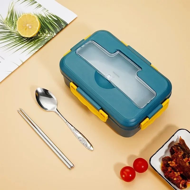 Professional 37 oz Microwavable Bento Lunch Box with Utensils