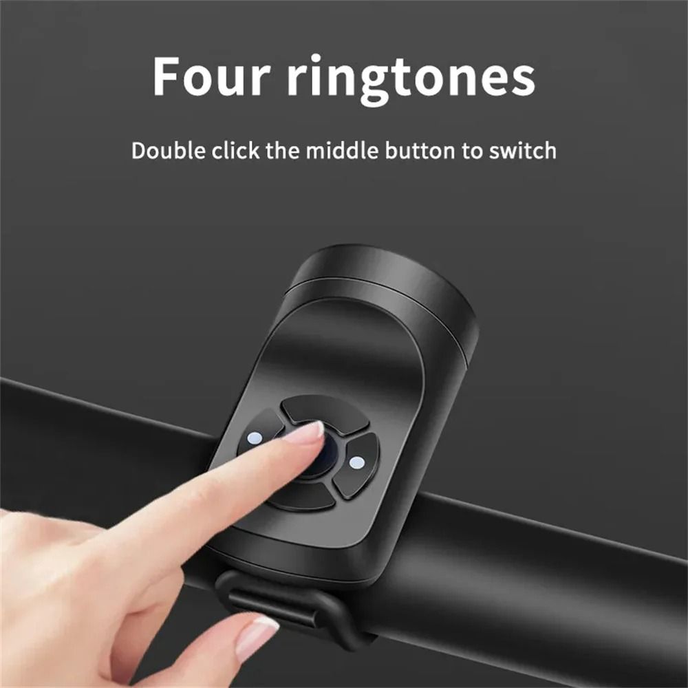 USB Rechargeable Bicycle Electric Bell | 120dB Anti-Theft Alarm Horn with 4 Modes for MTB & Motorcycles