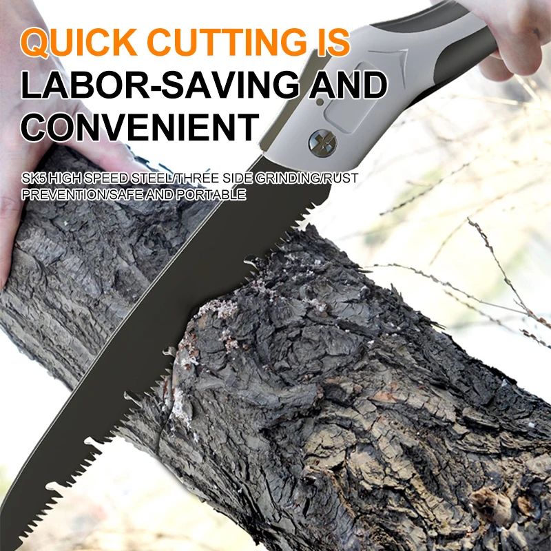 AIRAJ Folding Hand Saw – Multifunction Wood Cutting Pruning Saw with Sharp Blade & Anti-Rust Coating