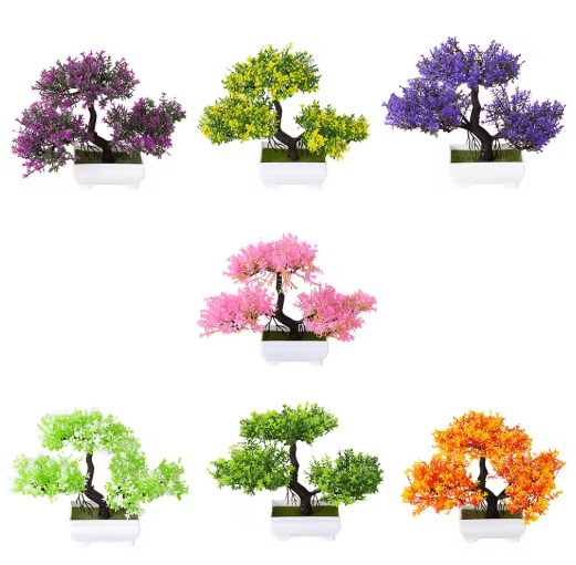 Artificial Bonsai Plant – Mini Zen Garden Tabletop Tree for Home & Office Decor