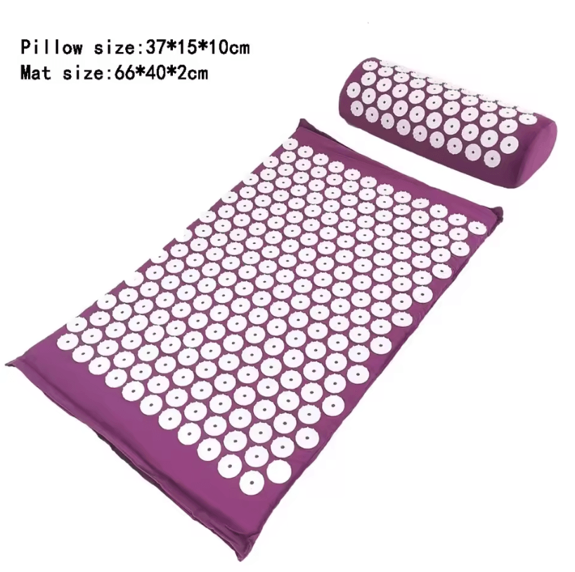 Acupressure Massage Mat and Pillow Set for Back and Body Pain Relief