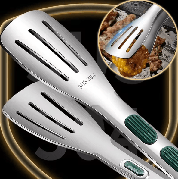 ProServe Stainless Steel Food Tongs – Heavy-Duty BBQ Steak & Buffet Serving Tongs